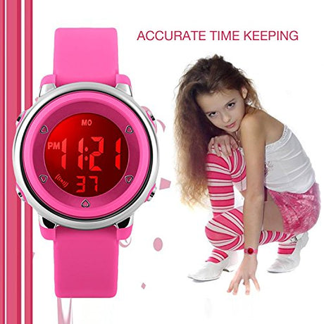 Reloj digital a prueba de agua para niñas