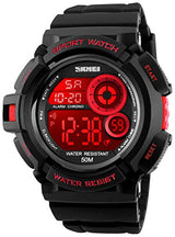 Fanmis Military Multi Function Digital LED Reloj de cuarzo Resistente al agua Electrónica Sport Relojes Rojo