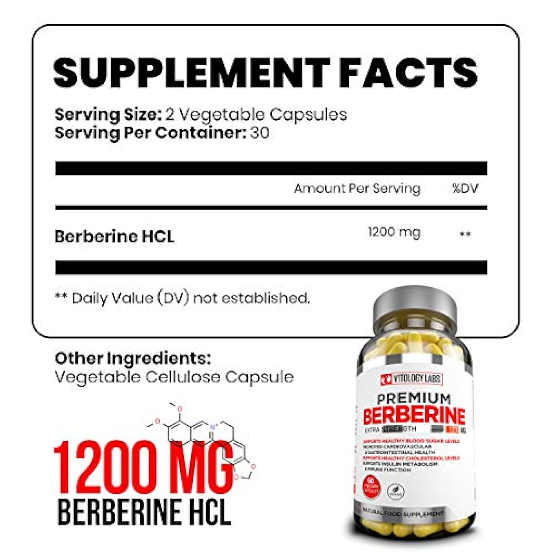 HCL 1200mg para el metabolismo de glucosa en sangre