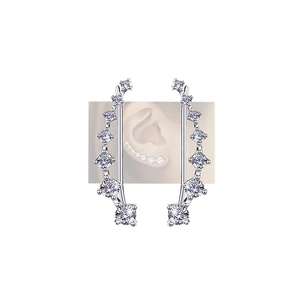 Aretes de plata  hipoalergénicos con circonita cúbica