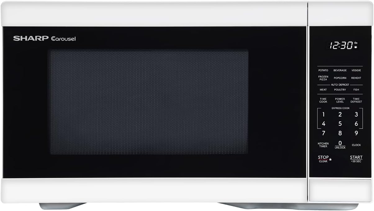 Microondas SHARP 1.1 CuFt 1000W con Plato Giratorio SMC1161KW