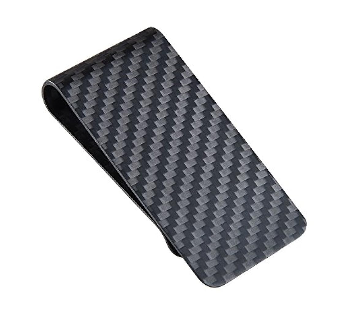 Cartera de fibra de carbono con Clip Portatarjetas