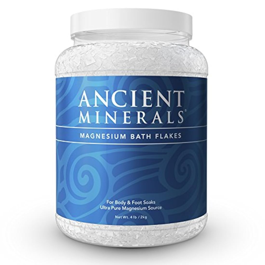 Ancient Minerals copos de baño de magnesio, bolsa de un solo uso.