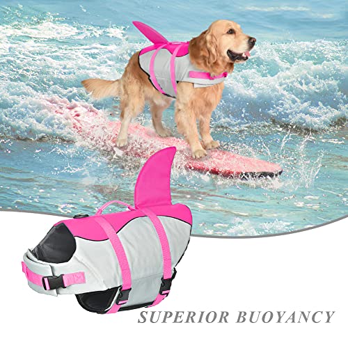 Doglay - Chaleco salvavidas ajustable para perro, con asa de agarre para rescate, para perros pequeños, medianos o grandes