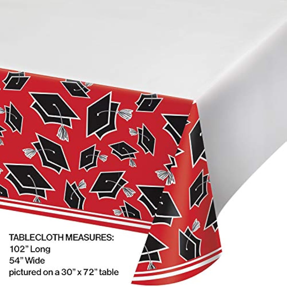 Mantel de graduación para escuela, color rojo, 3 ct