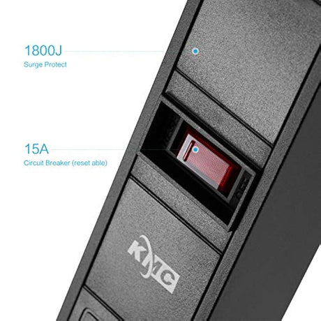 Protector PDU de montaje en bastidor con 6 pies, 125 V/15A
