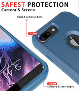 Diverbox Funda para iPhone 8 Plus, iPhone 7 Plus [a prueba de golpes] [a prueba de gotas] [a prueba de polvo], funda de protección resistente para Apple iPhone 8 Plus y 7 Plus (azul)