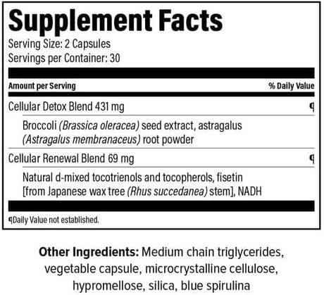 Suplemento Isagenix Recharge NAD Desintoxicación celular 60u