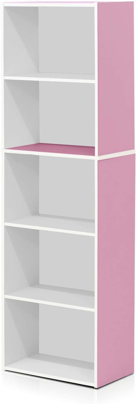 Estantería reversible de 5 niveles Furinno 11055WH/PI
