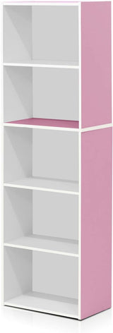 Estantería reversible de 5 niveles Furinno 11055WH/PI