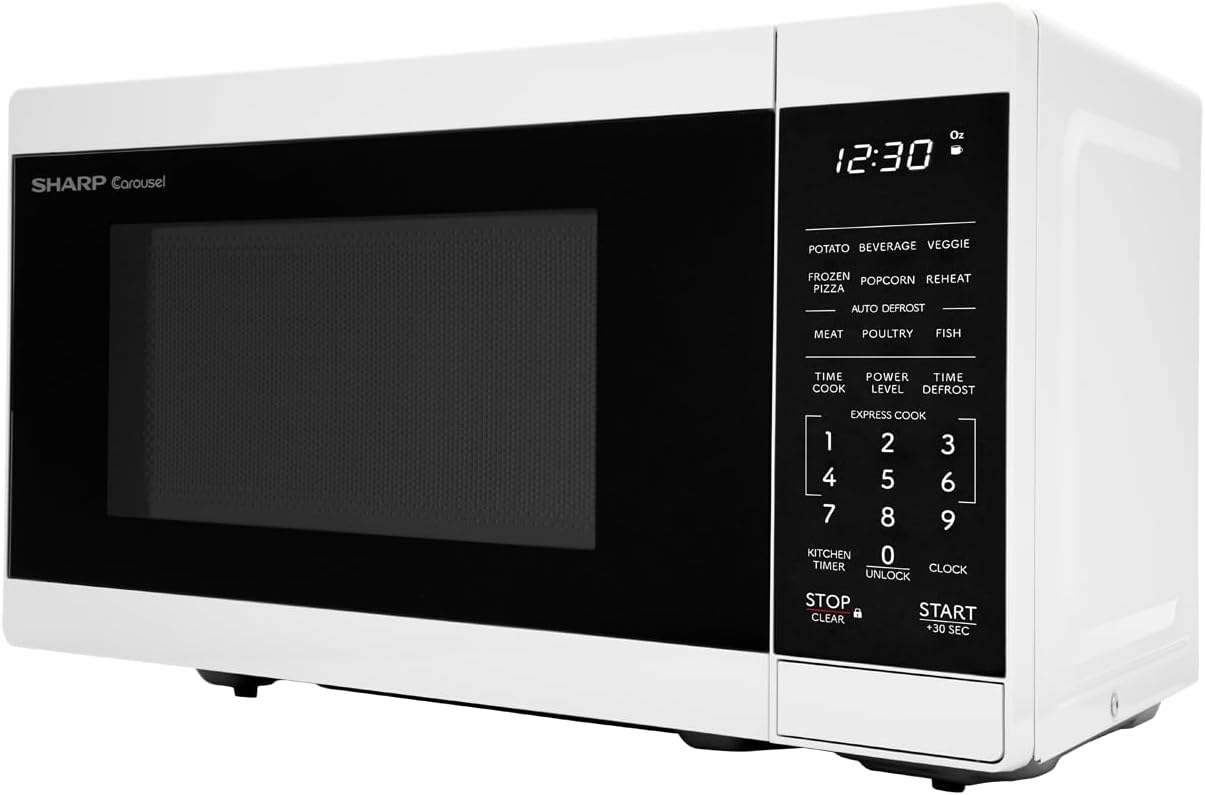 Microondas Compacto SHARP 0.7 CuFt 700W con Plato Giratorio SMC0760KW