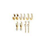 Aretes de aro colgantes dorados  para mujeres