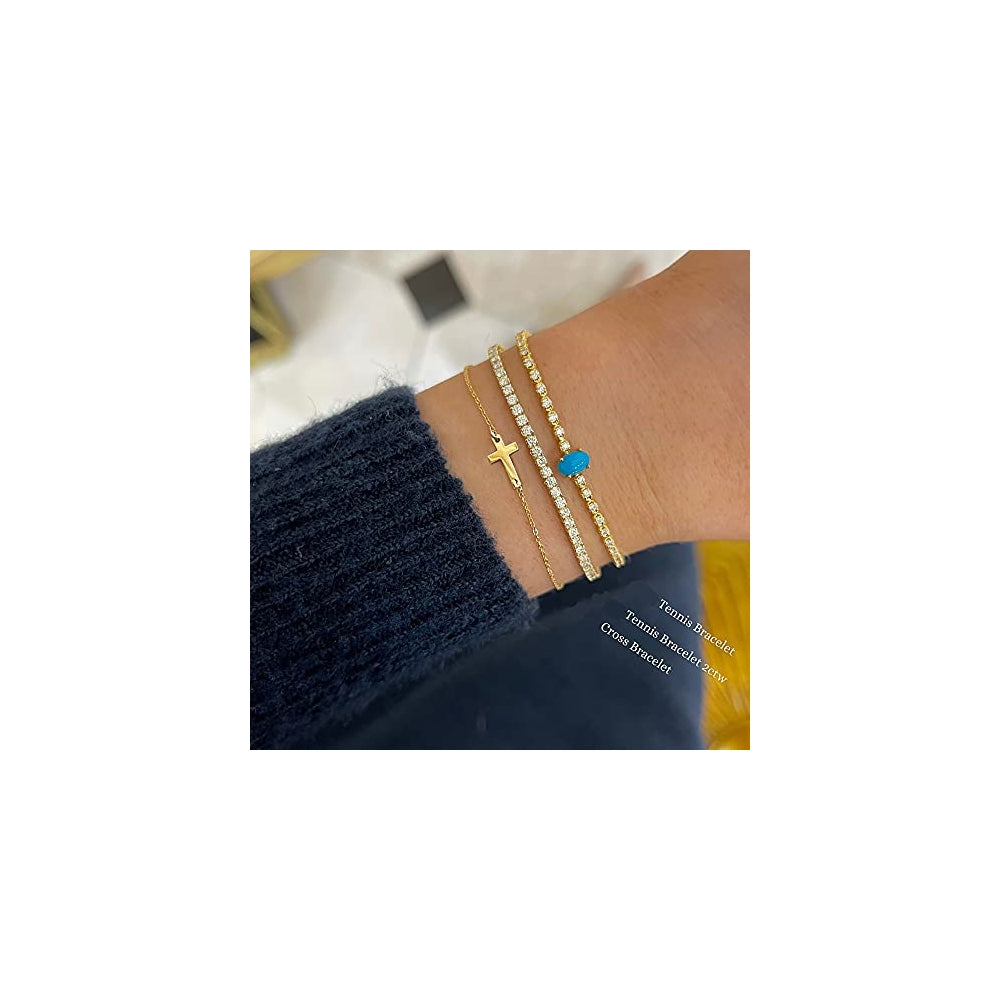 Pulseras y tobilleras de cruz para mujer