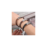 Pulseras y tobilleras de cuero vintage elástico para mujer
