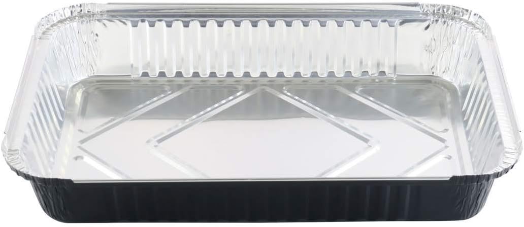 KitchenDance - Sartén oblonga desechable de aluminio de colores, moldes