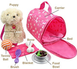 Set 9 accesorios de muñecas con cachorro de peluche