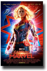 Póster cuadro decorativo tema  del Capitán Marvel