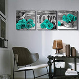 Decoración de pared con diseño de margaritas azules