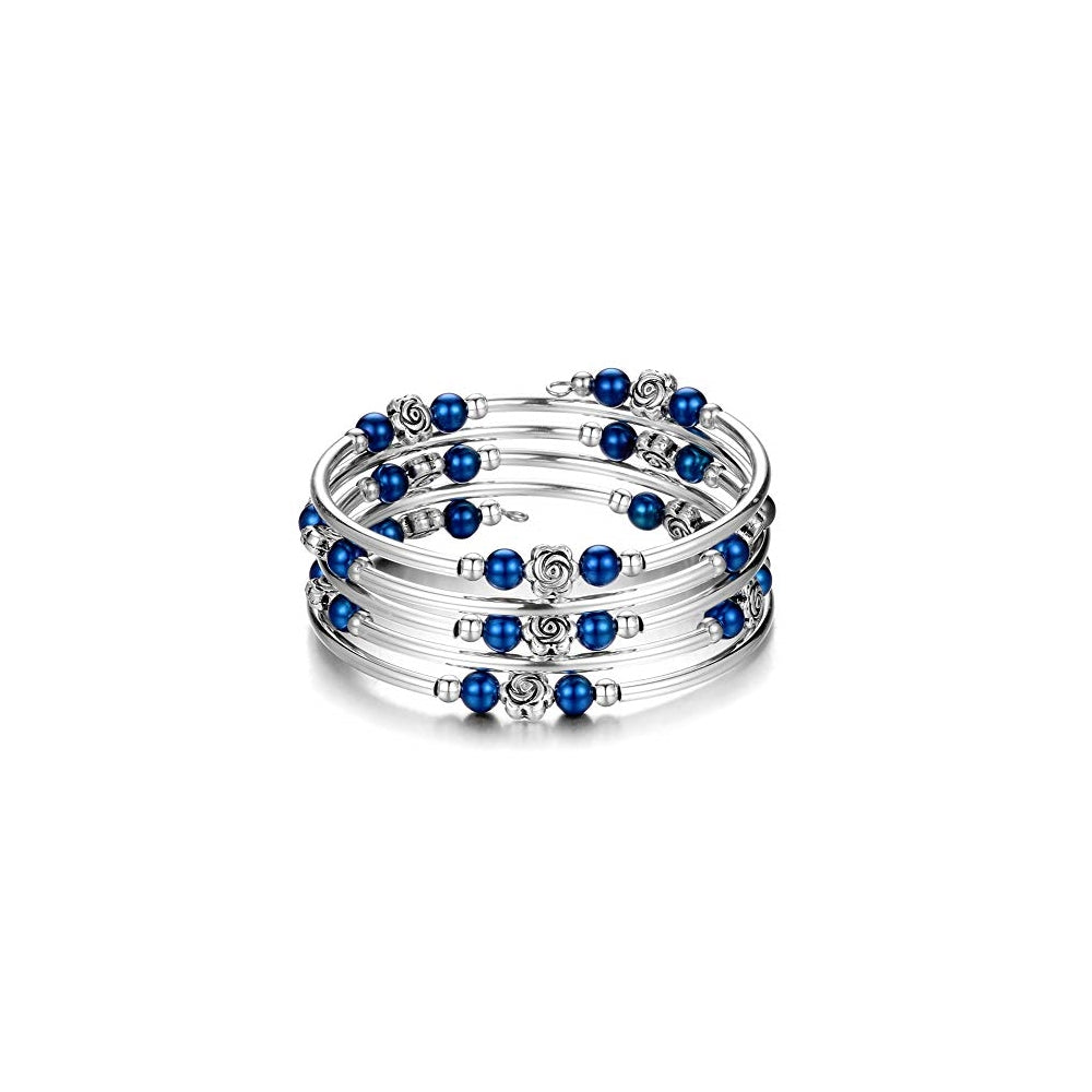 Pulseras y tobilleras de cuentas con piedras de ágata
