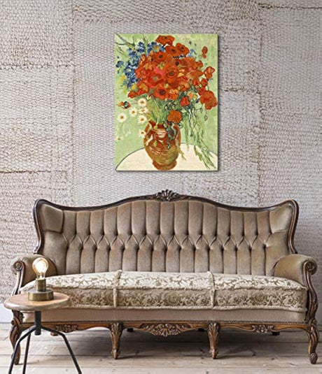Cuadro de  amapolas y margaritas impresiones arte de pared