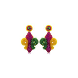 Aretes hechos a mano con diseño de flor de lis para mujeres