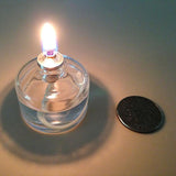 Vela con base de vidrio recargable sin perfume
