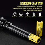 Linterna potente recargable impermeable con LED P50 más brillante 6000 lúmenes linterna táctica súper brillante mejor para senderismo, caza, camping, deportes al aire libre (incluye batería 26650)