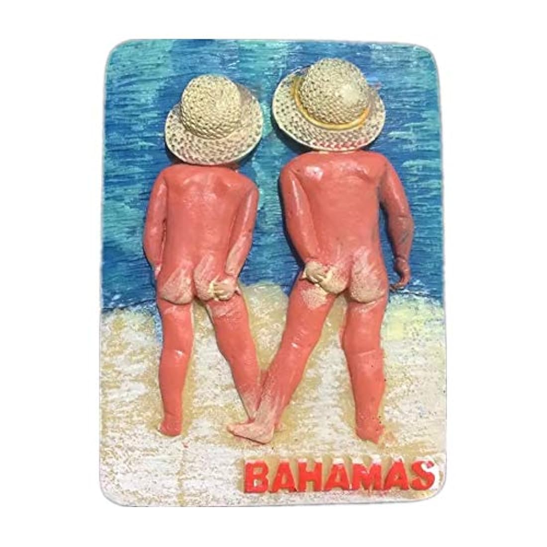 Imán para nevera 3D de resina hecha a mano de Bahamas