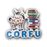 Imán para nevera 3D Corfu Grecia, hecho a mano