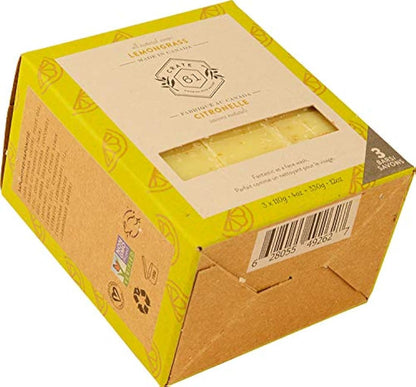 Jabón de Lemongrass de Crate 61, 3 unidades, 100% vegano