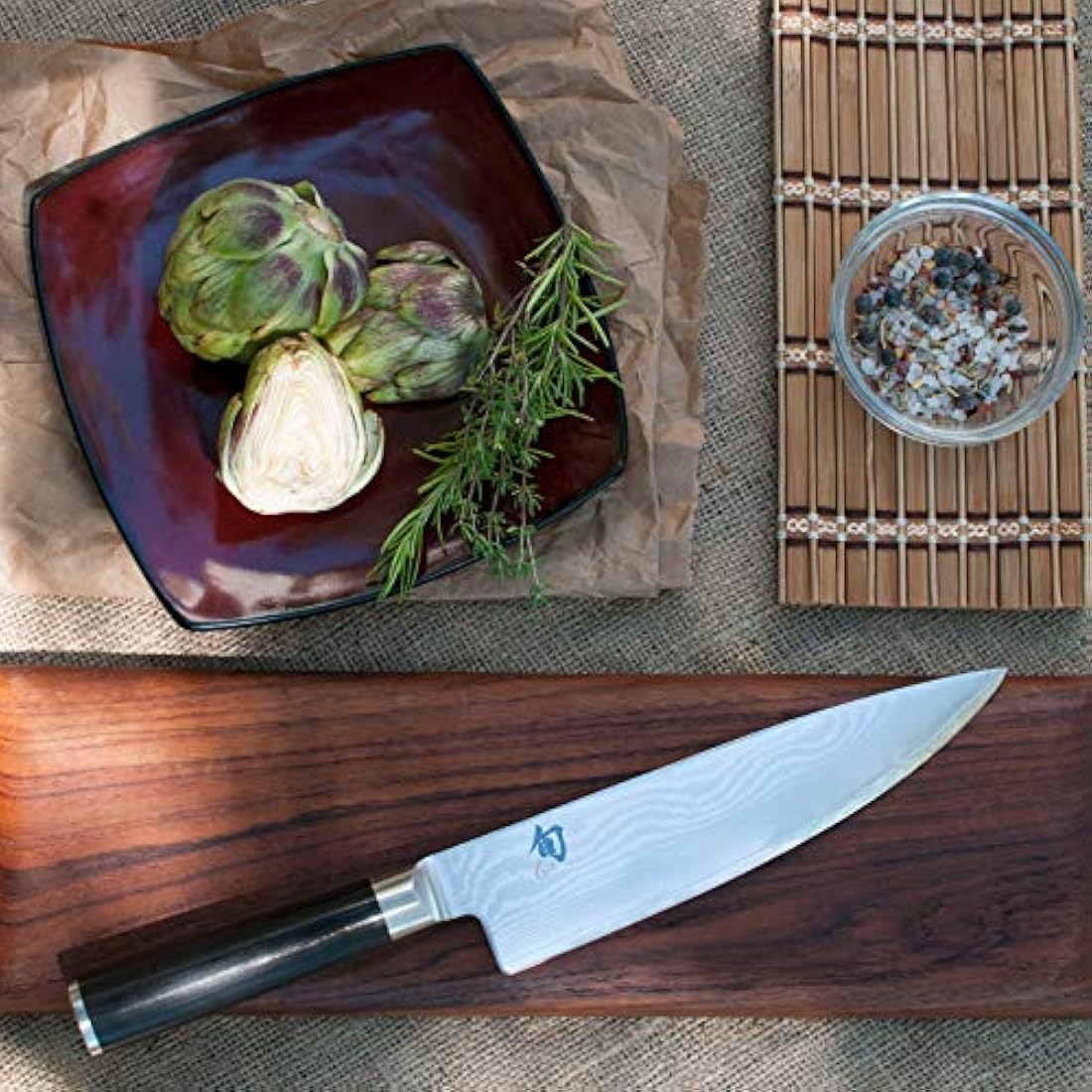 Cuchillo clásico para chef, 8 pulgadas, Negro