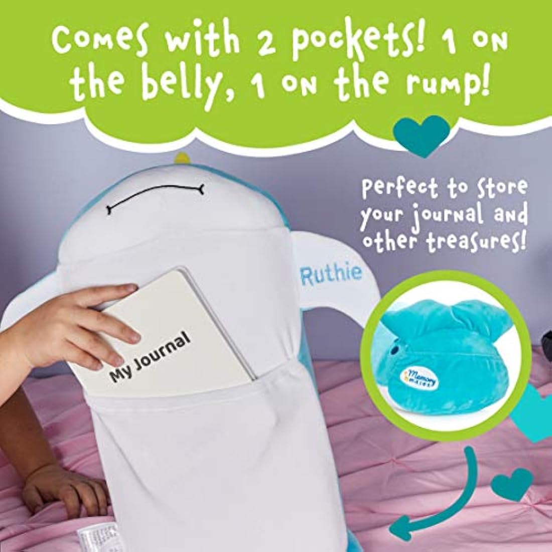 Almohada de espuma viscoelástica con diario infantil