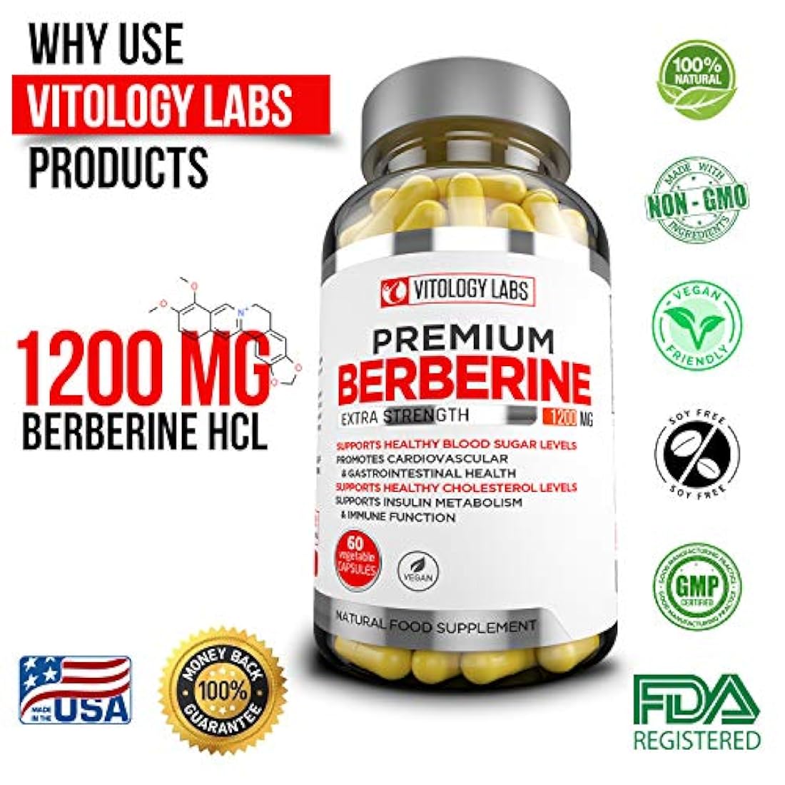 HCL 1200mg para el metabolismo de glucosa en sangre