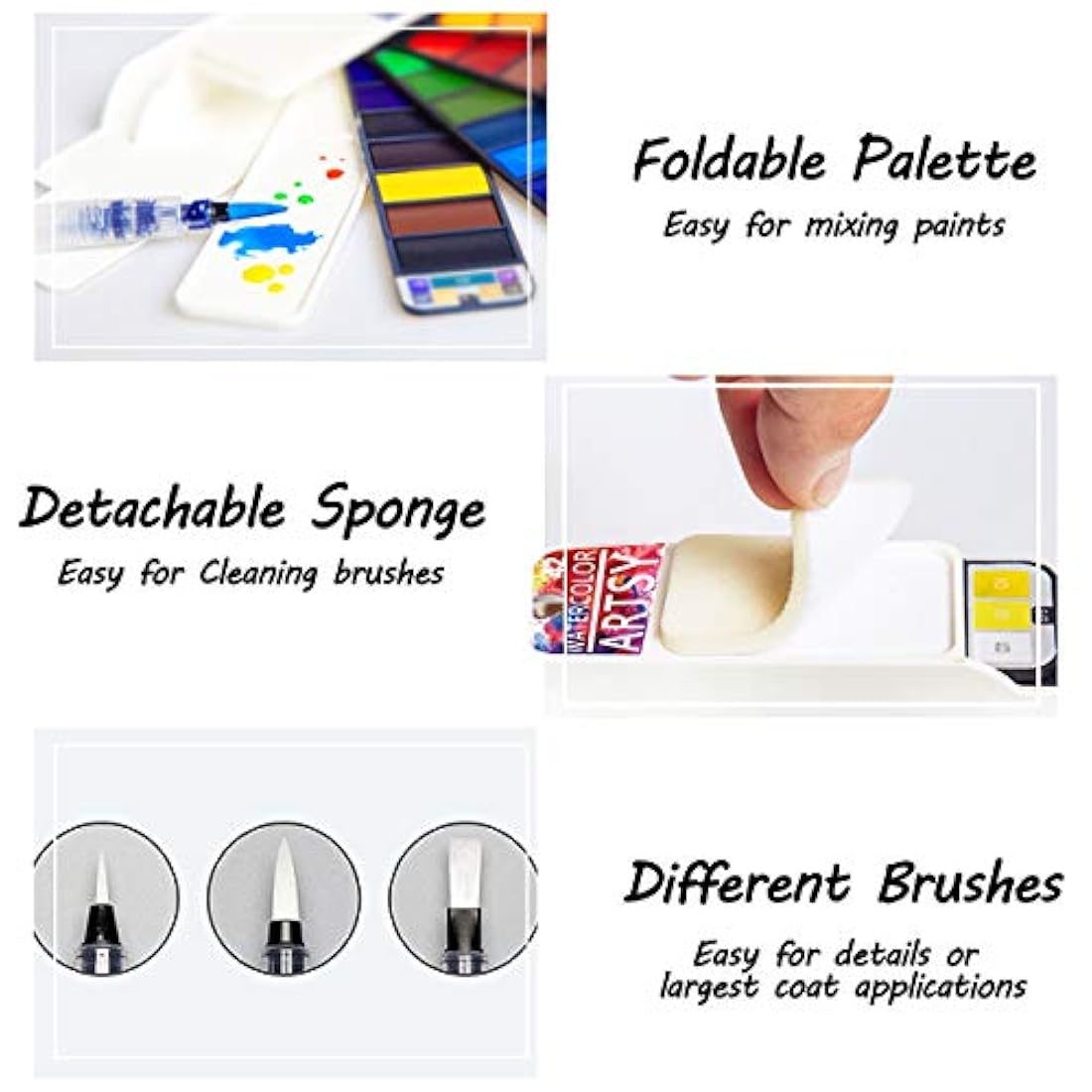 Set 42 colores surtidos con 3 cepillos - Perfect Foldable