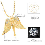 Colgante de cenizas con colgante de ángel para mujer