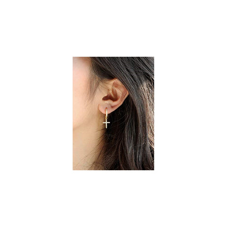 Aretes de aro pequeños chapados en oro para mujeres