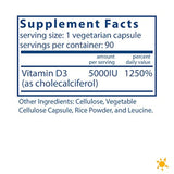 Vital Nutrientes-Vitamina D3 5.000 UI- Soporta la absorción
