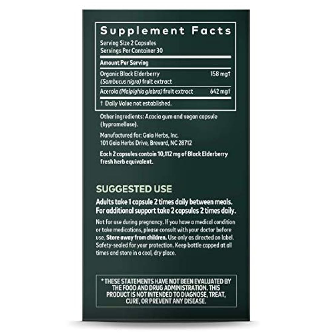 Gaia Herbs Fitocápsulas líquidas de baya de sauco negro