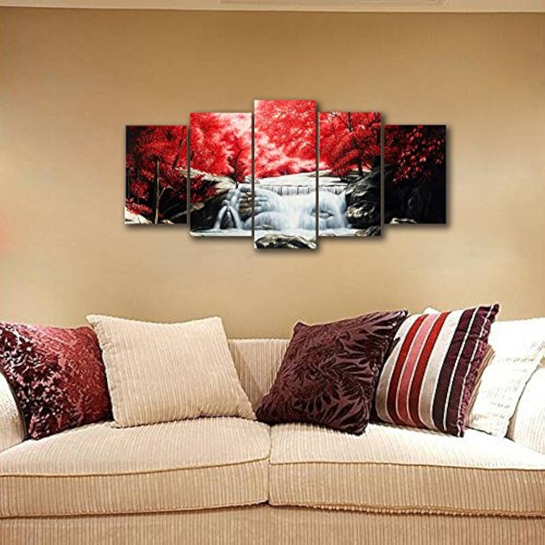 wieco Arte – Rojo Forest pieza moderna estirada