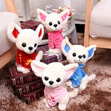 Peluche de perro Chihuahua color marrón-azul.Maple Park
