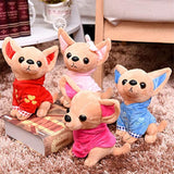 Peluche de perro Chihuahua color marrón-azul.Maple Park