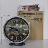 Reloj de mesa silencioso de 6.0 in plástico color gris.
