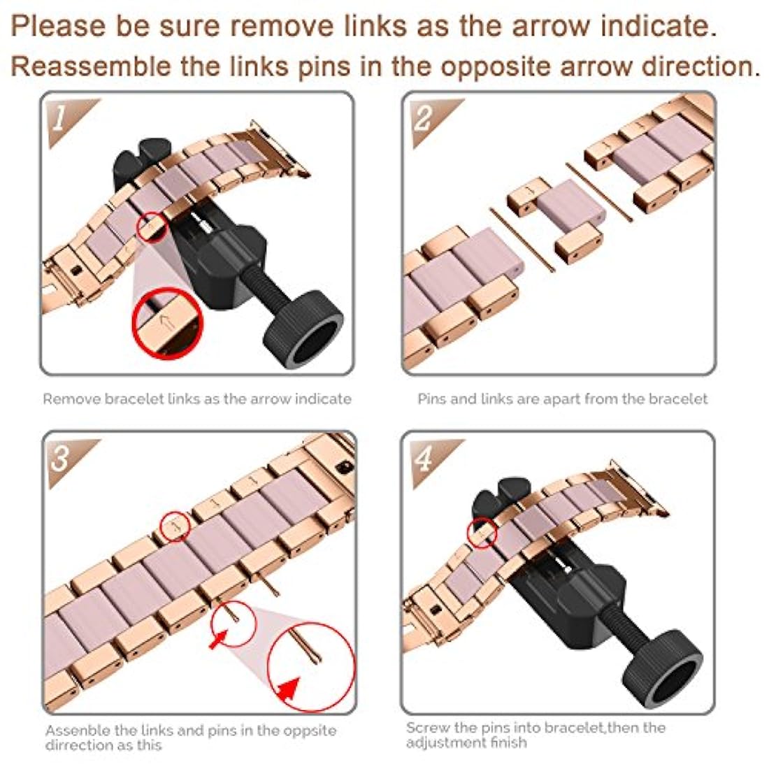 Pulseras de moda Mujeres iWatch Acero inoxidable