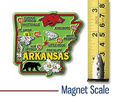 Imán decorativo dee estado colorido de Arkansas