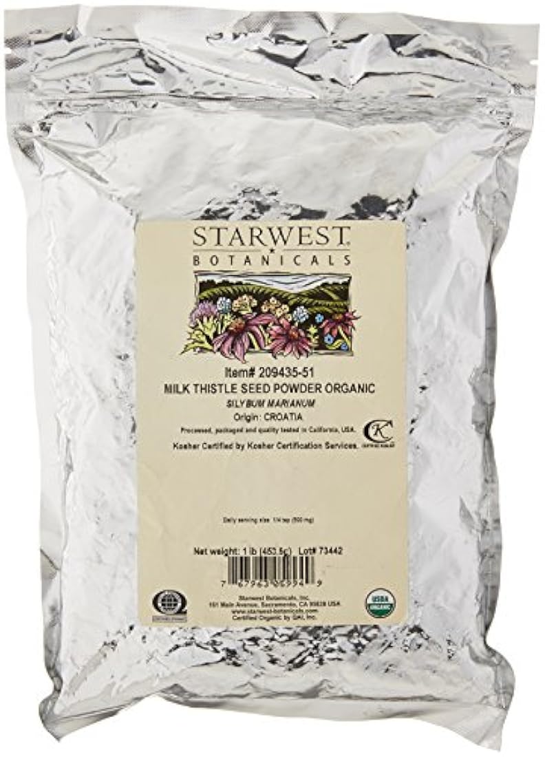 Polvo orgánico de semillas de cardo de leche de Botanicals