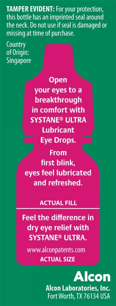Gotas lubricantes ultra para ojos, 0.14 fl oz