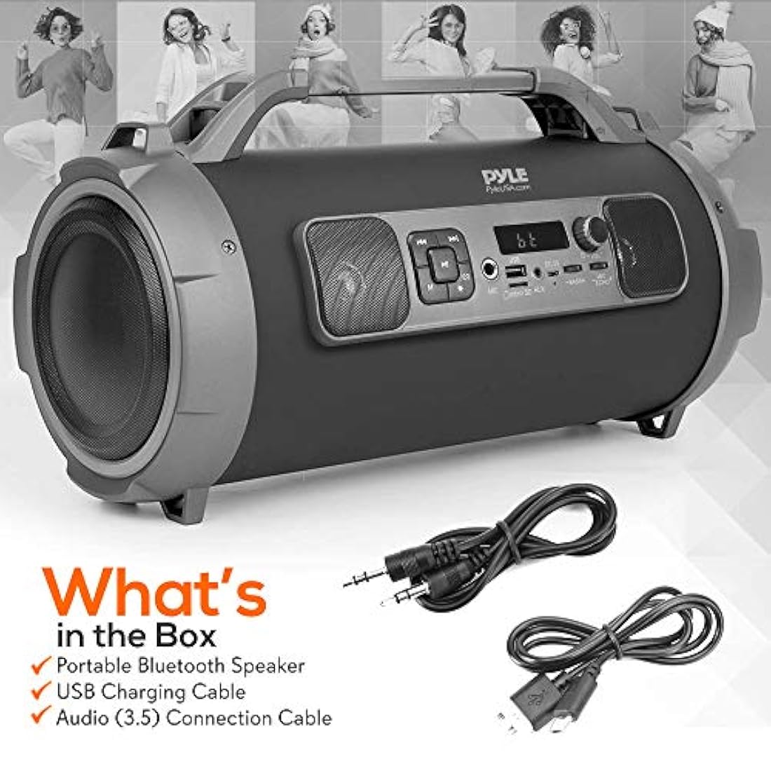 Parlantes estéreo portátil Bluetooth PYLE-HOME PBMKRG155