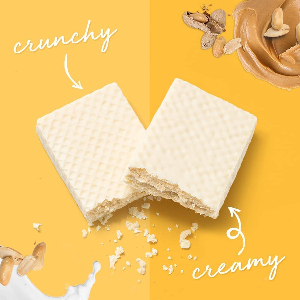 Power Crunch Bar, Snack Proteico con Sabor, Peanut Butter Crème, 12 Uds