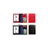 Porta Documentos y Tarjetas de piel sintética rojo