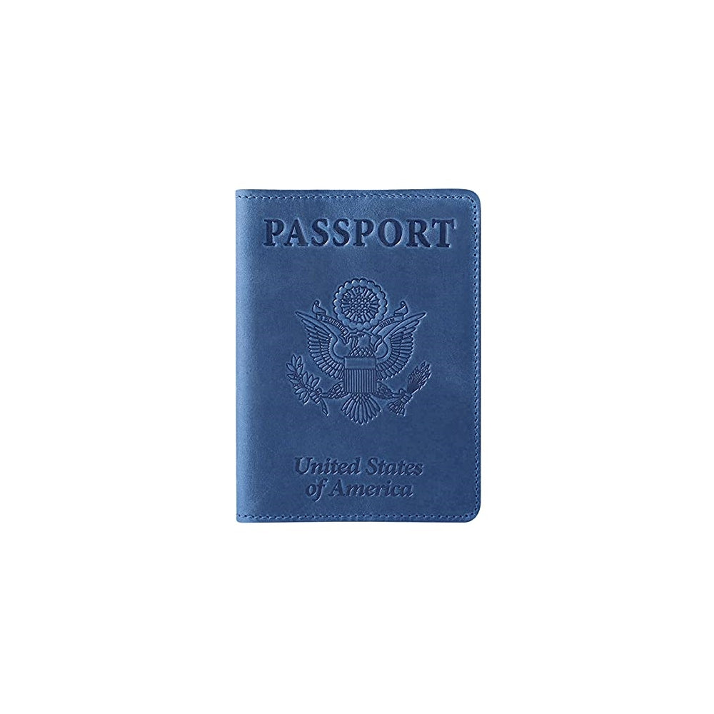Porta Documentos y Tarjetas de piel sintética azul oscuro